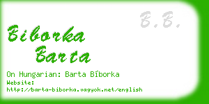 biborka barta business card
