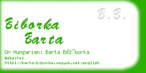 biborka barta business card